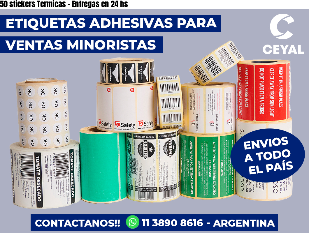 50 stickers Termicas – Entregas en 24 hs