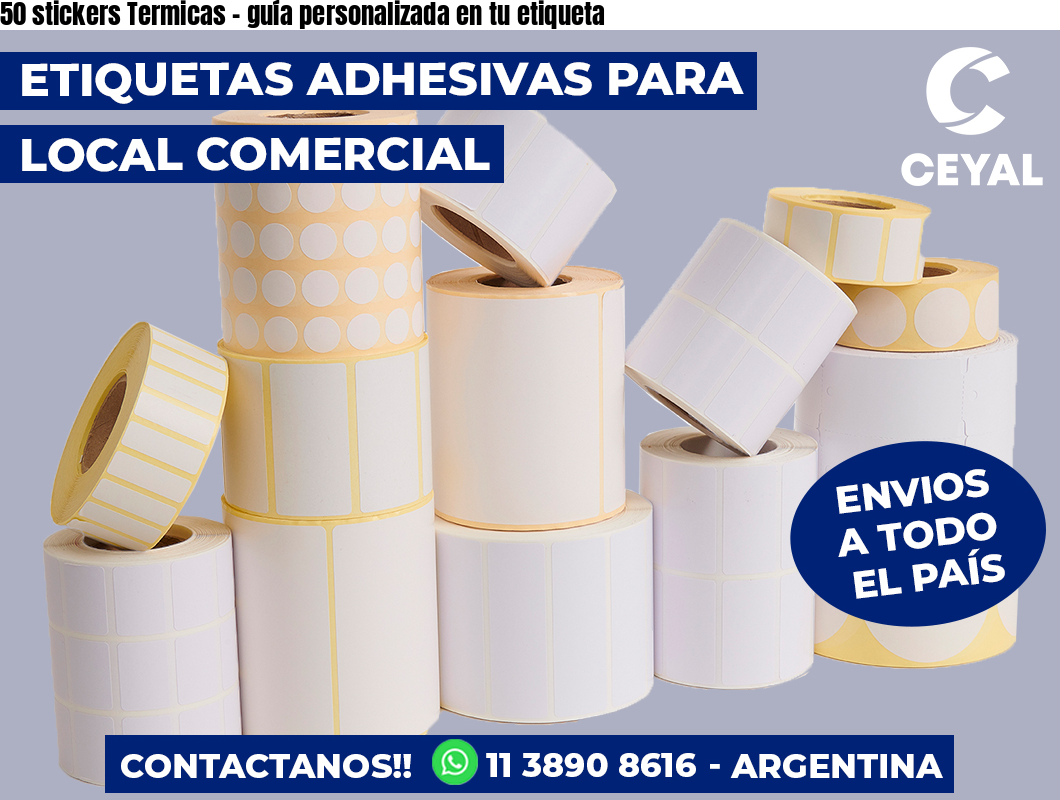 50 stickers Termicas - guía personalizada en tu etiqueta