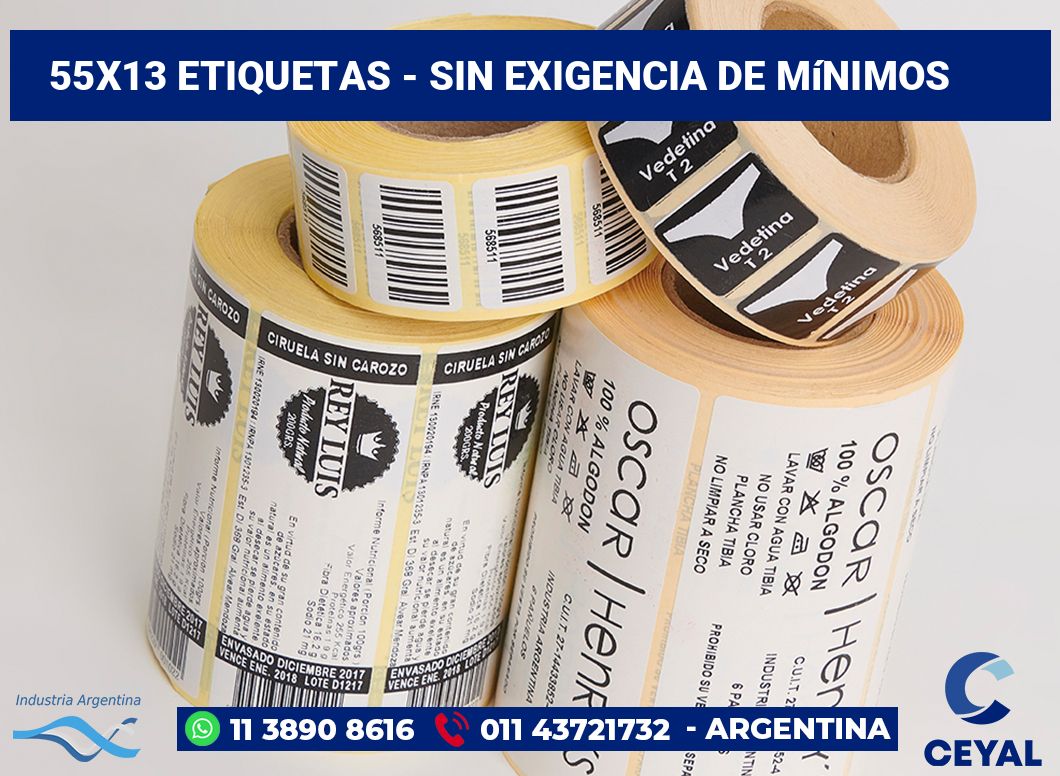 55×13 Etiquetas