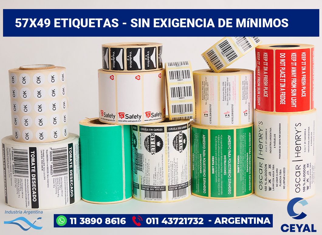 57x49 Etiquetas