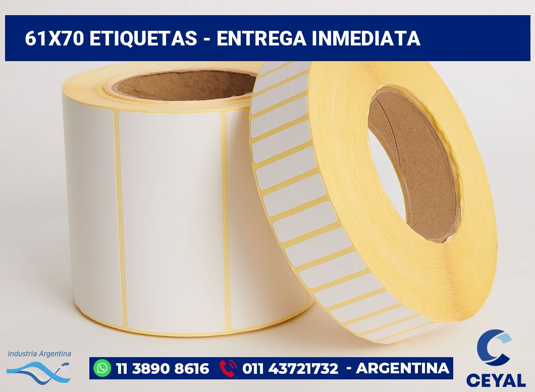 61×70 Etiquetas