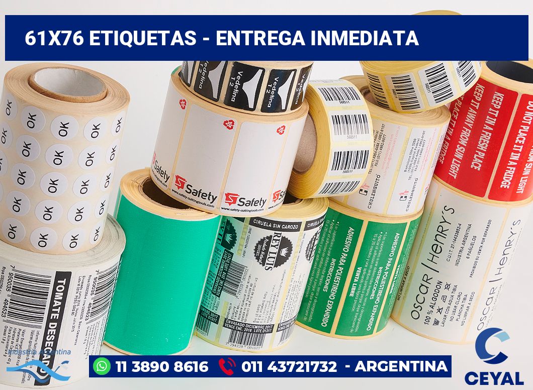 61×76 Etiquetas