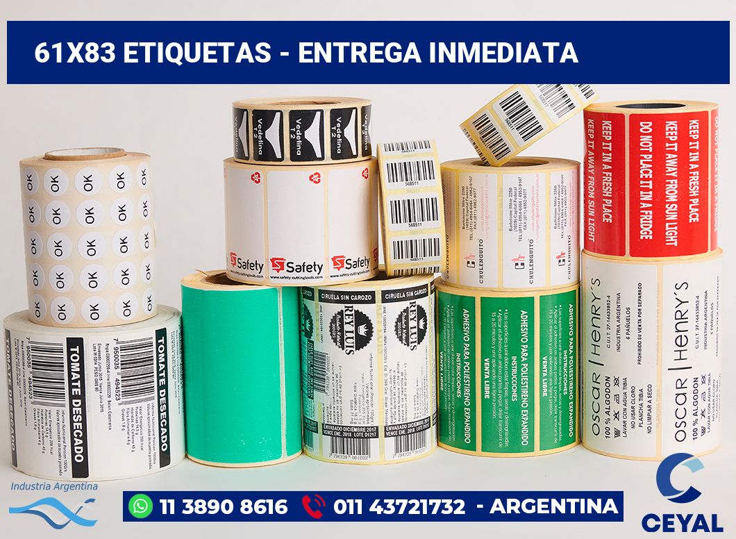 61x83 Etiquetas