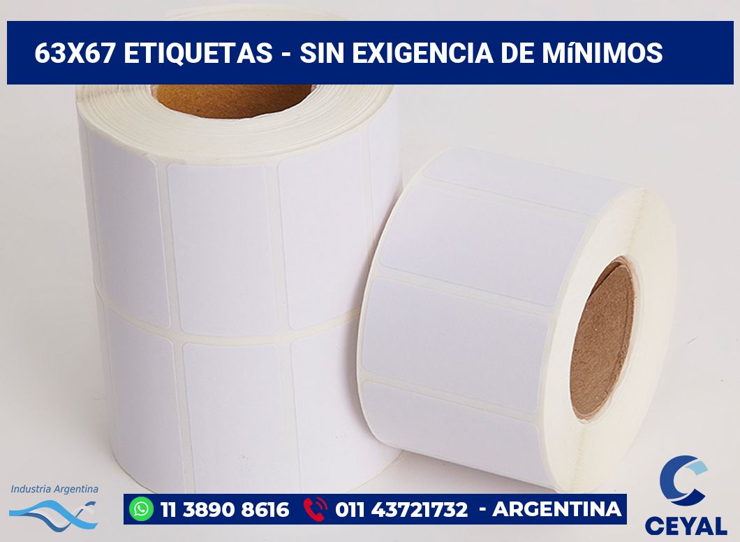 63×67 Etiquetas