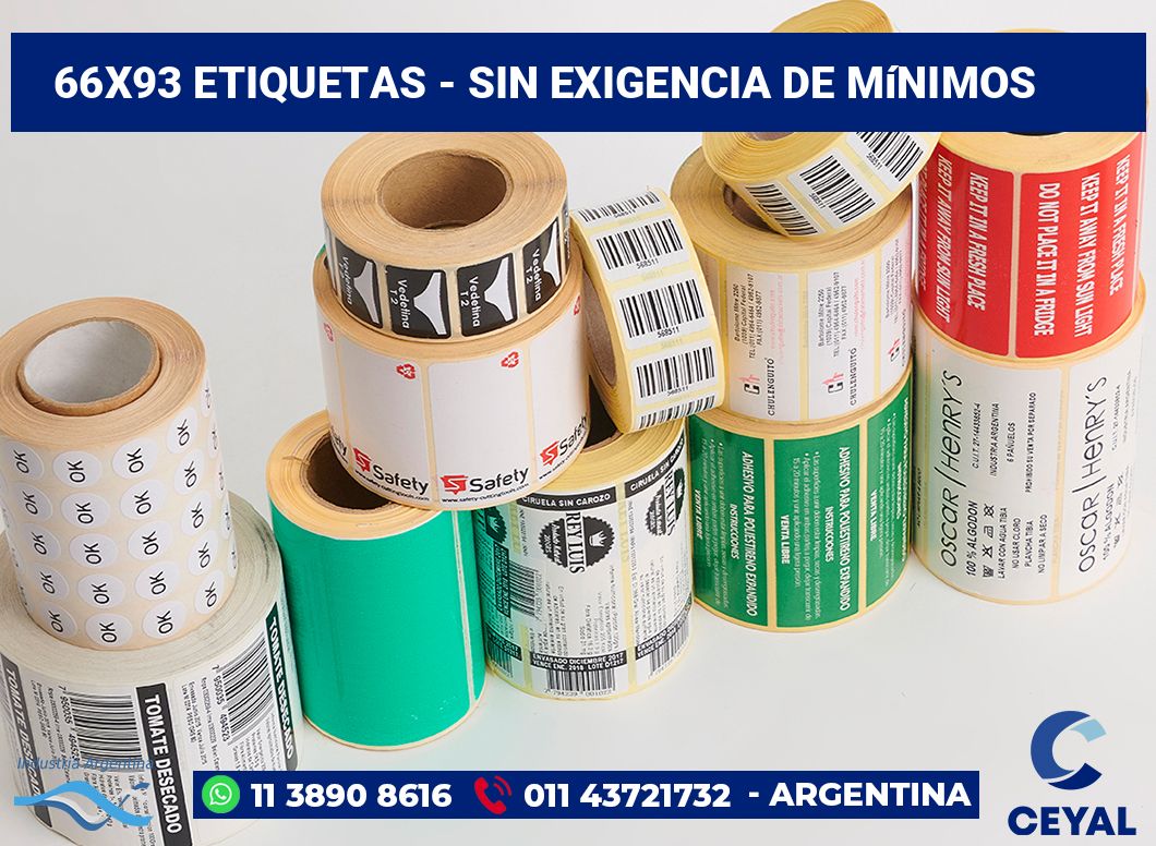 66×93 Etiquetas