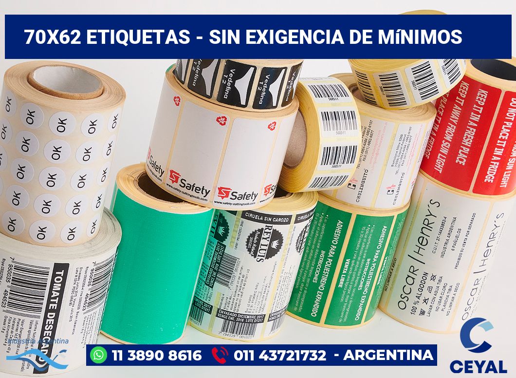 70×62 Etiquetas