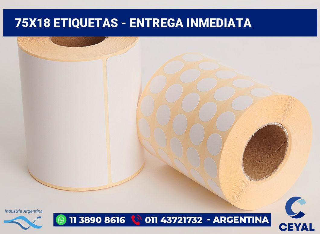 75×18 Etiquetas