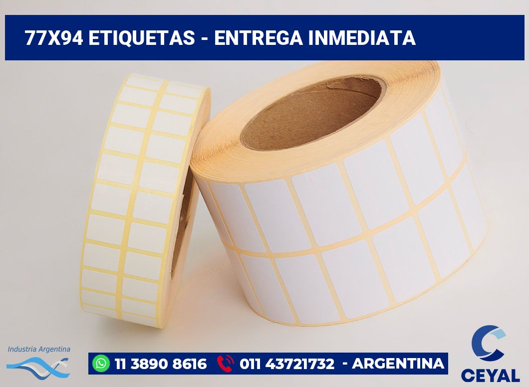 77×94 Etiquetas