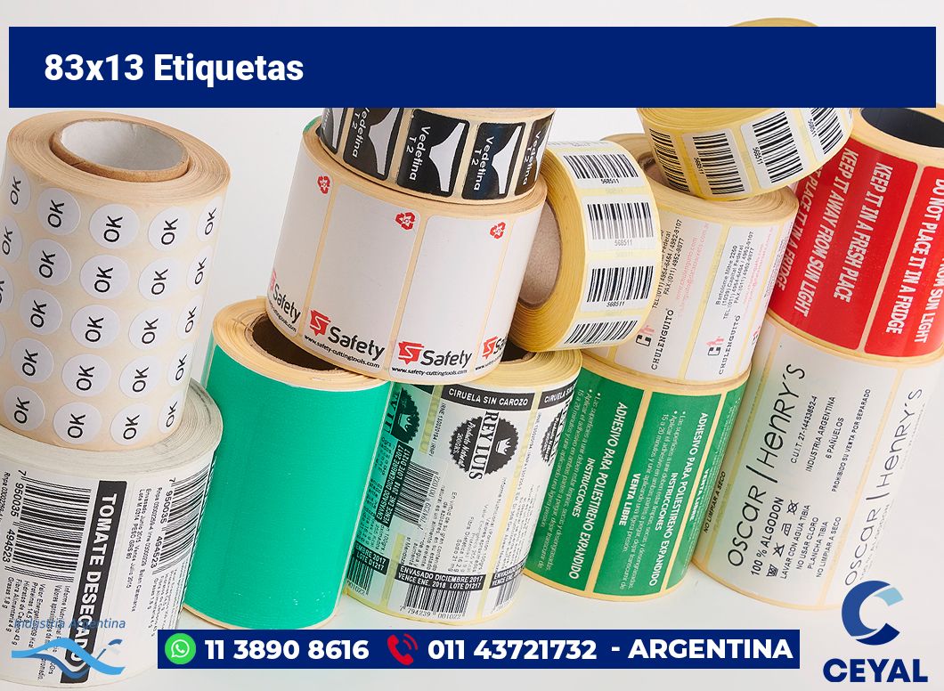 83×13 Etiquetas