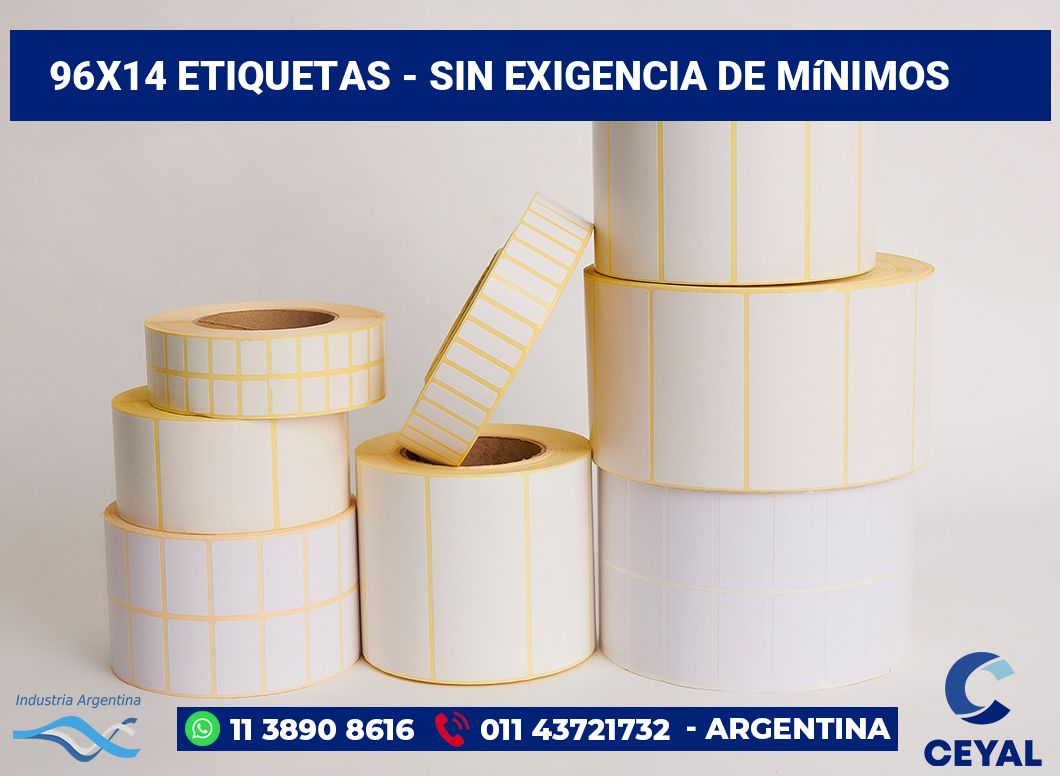 96x14 Etiquetas