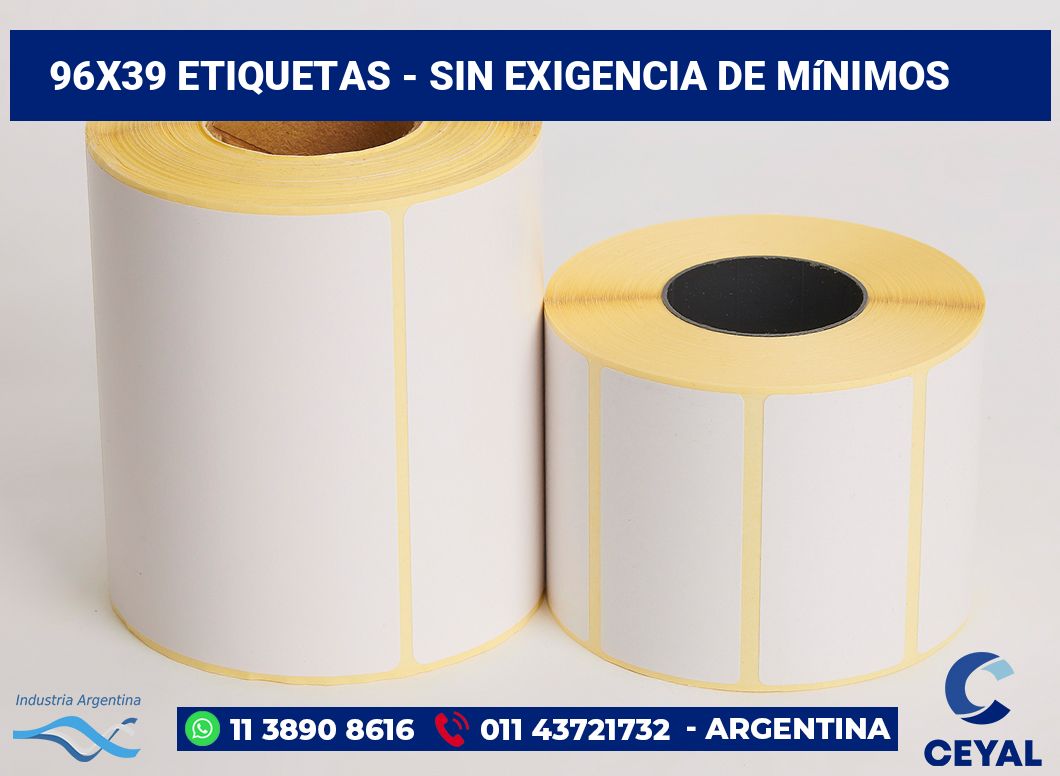 96x39 Etiquetas