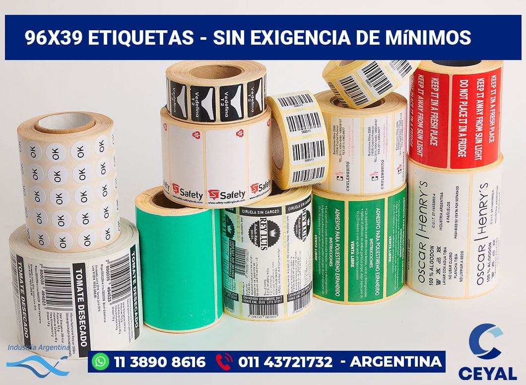 96×39 Etiquetas