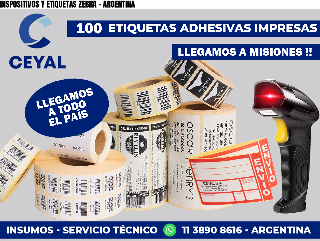 DISPOSITIVOS Y ETIQUETAS ZEBRA - ARGENTINA