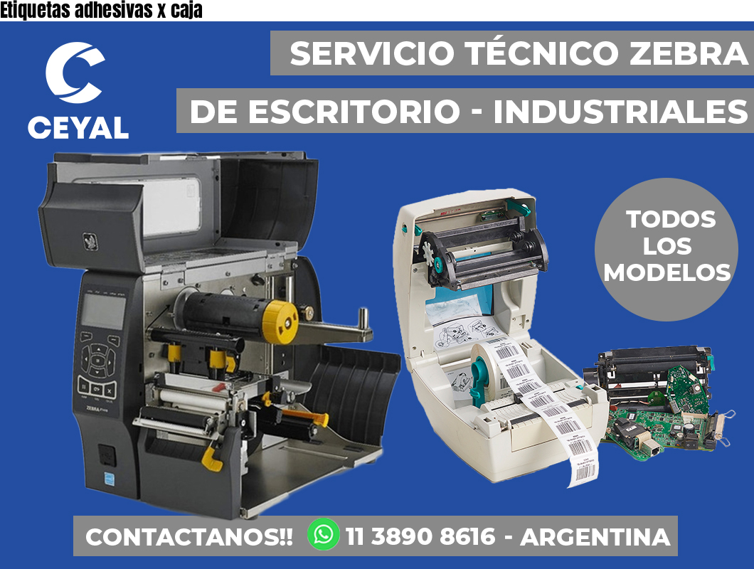 Etiquetas adhesivas x caja