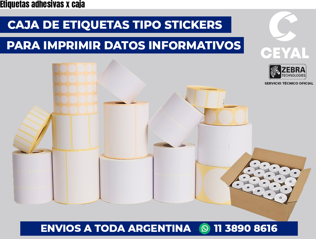 Etiquetas adhesivas x caja