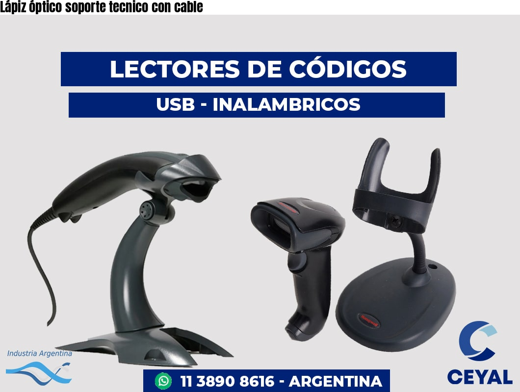Lápiz óptico soporte tecnico con cable