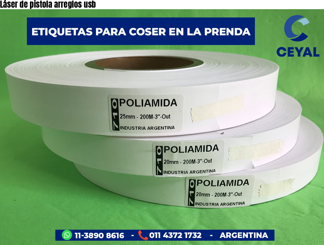 Láser de pistola arreglos usb