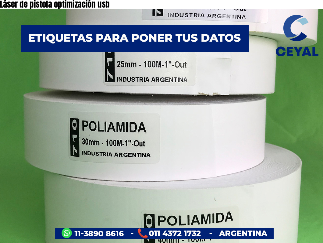 Láser de pistola optimización usb