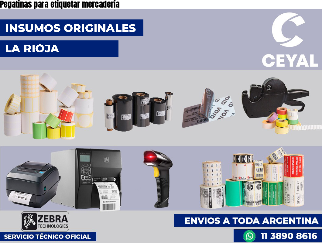 Pegatinas para etiquetar mercadería