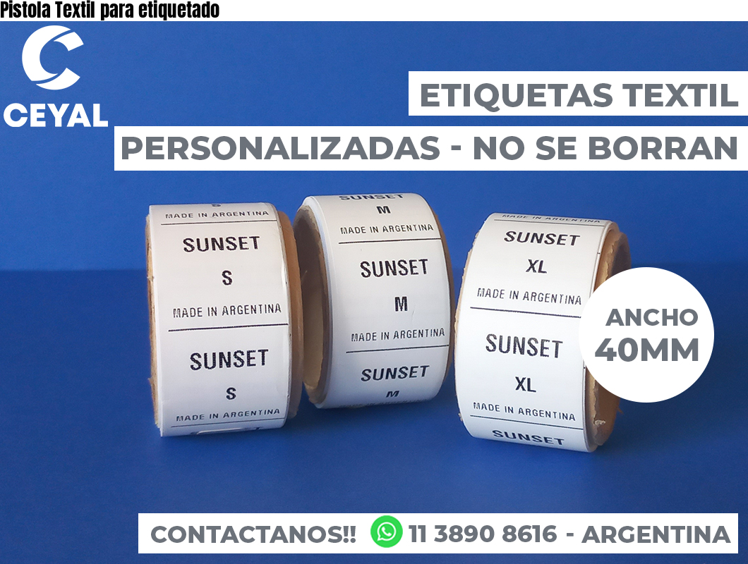 Pistola Textil para etiquetado