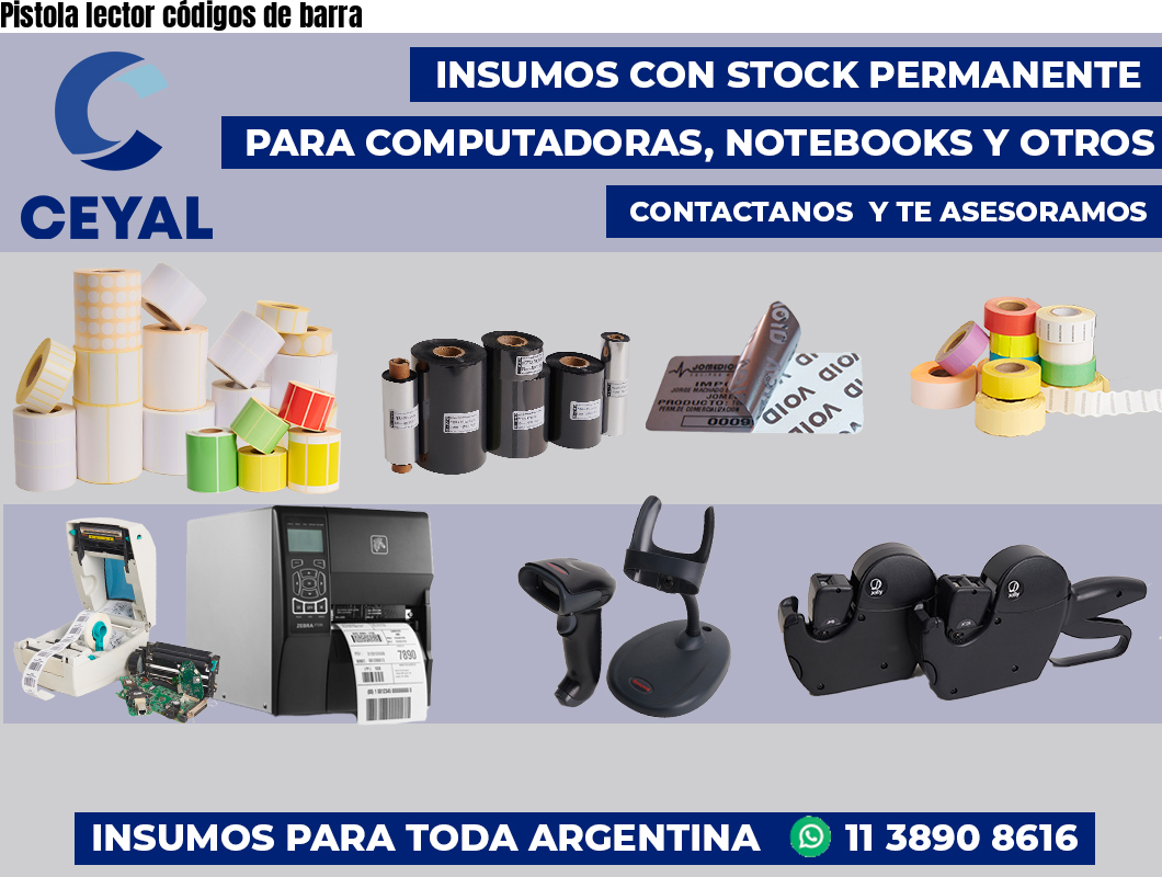 Pistola lector códigos de barra
