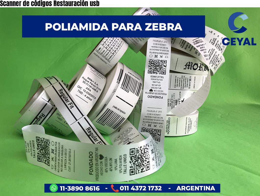 Scanner de códigos Restauración usb