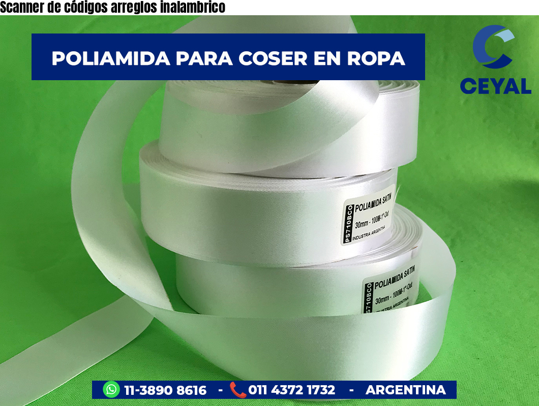 Scanner de códigos arreglos inalambrico