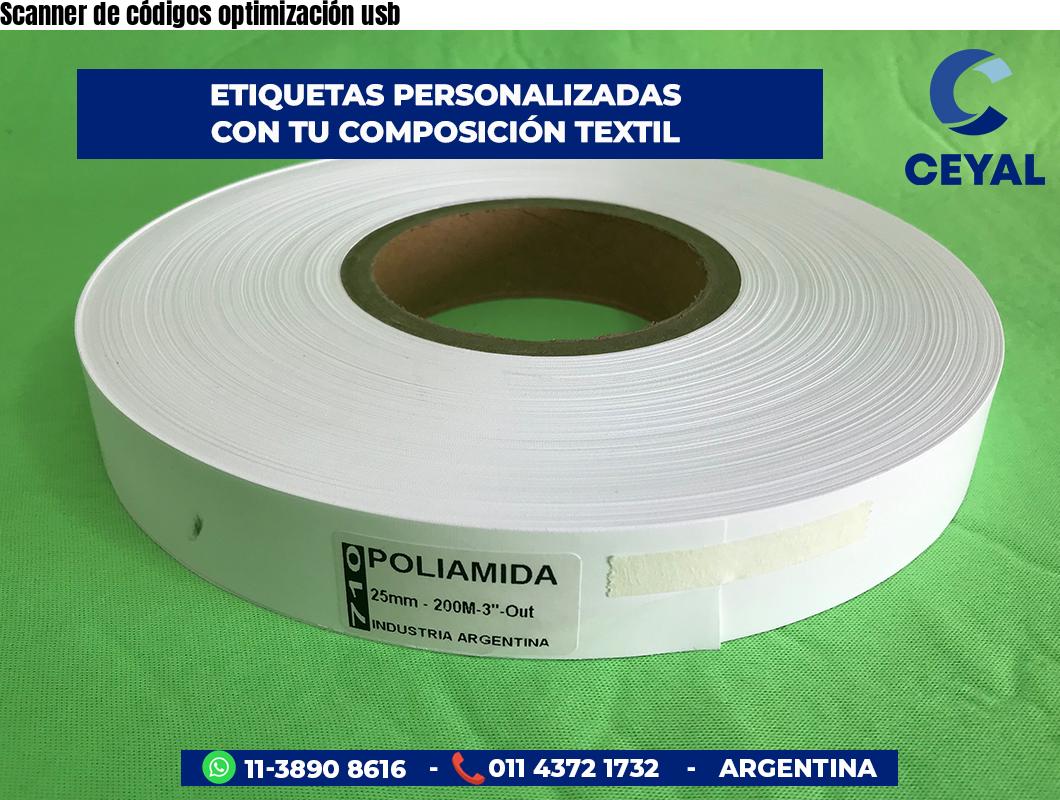 Scanner de códigos optimización usb