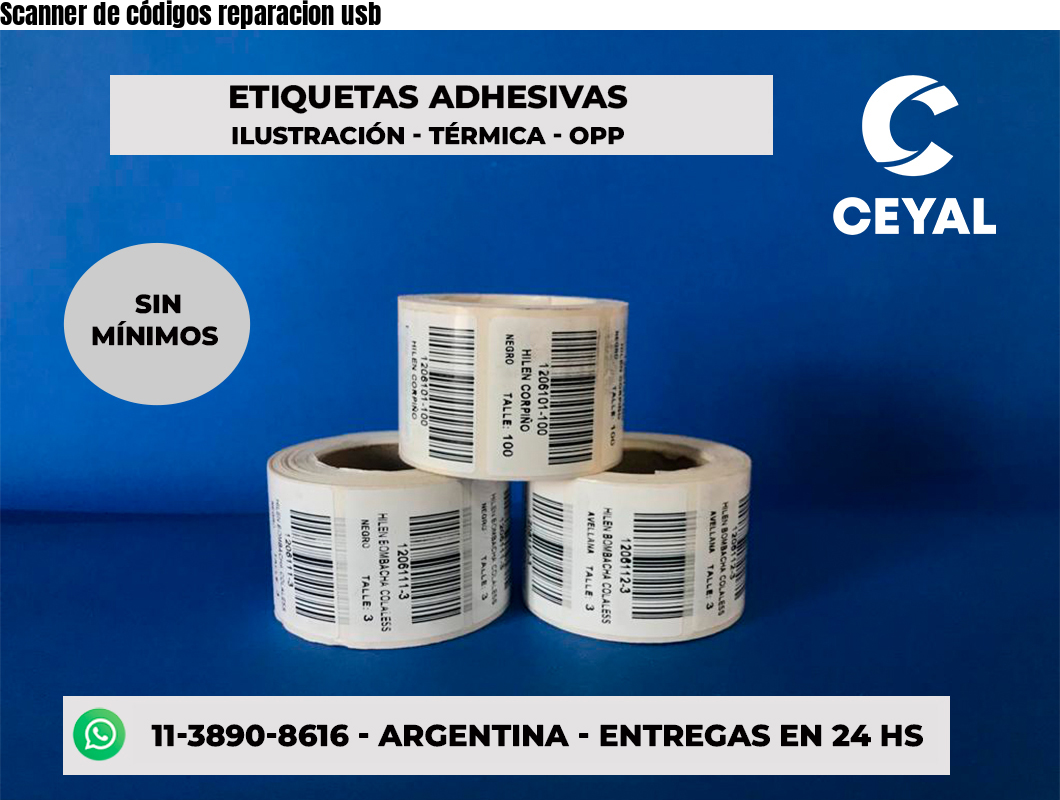 Scanner de códigos reparacion usb