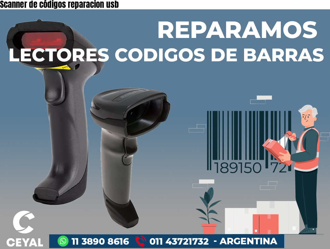 Scanner de códigos reparacion usb