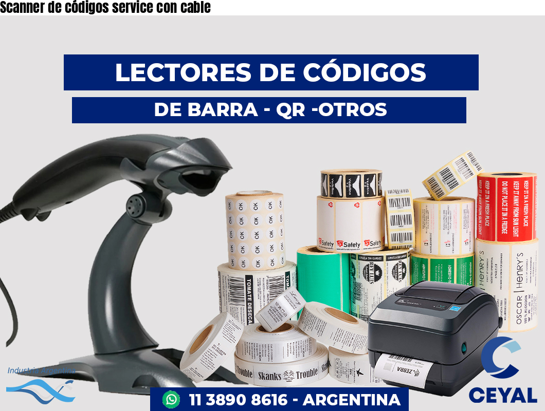 Scanner de códigos service con cable