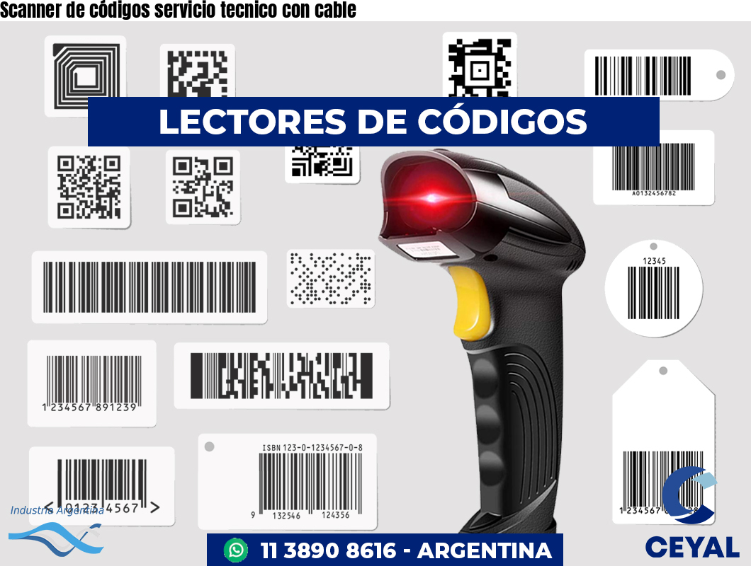 Scanner de códigos servicio tecnico con cable