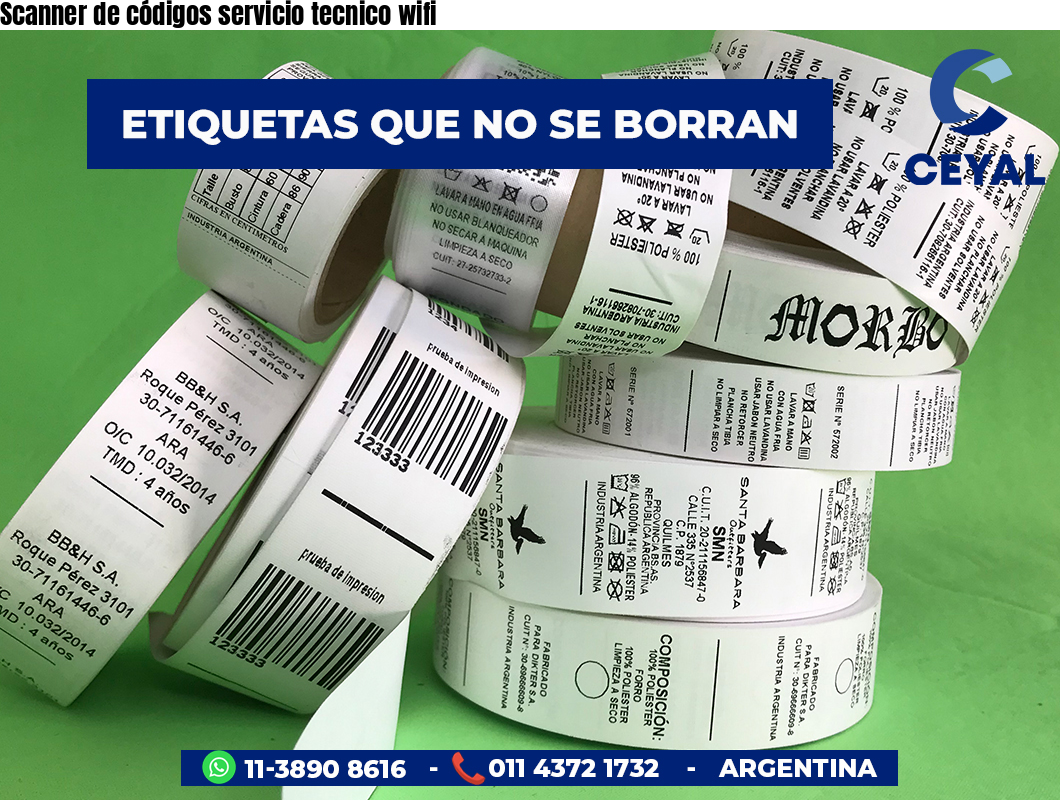 Scanner de códigos servicio tecnico wifi