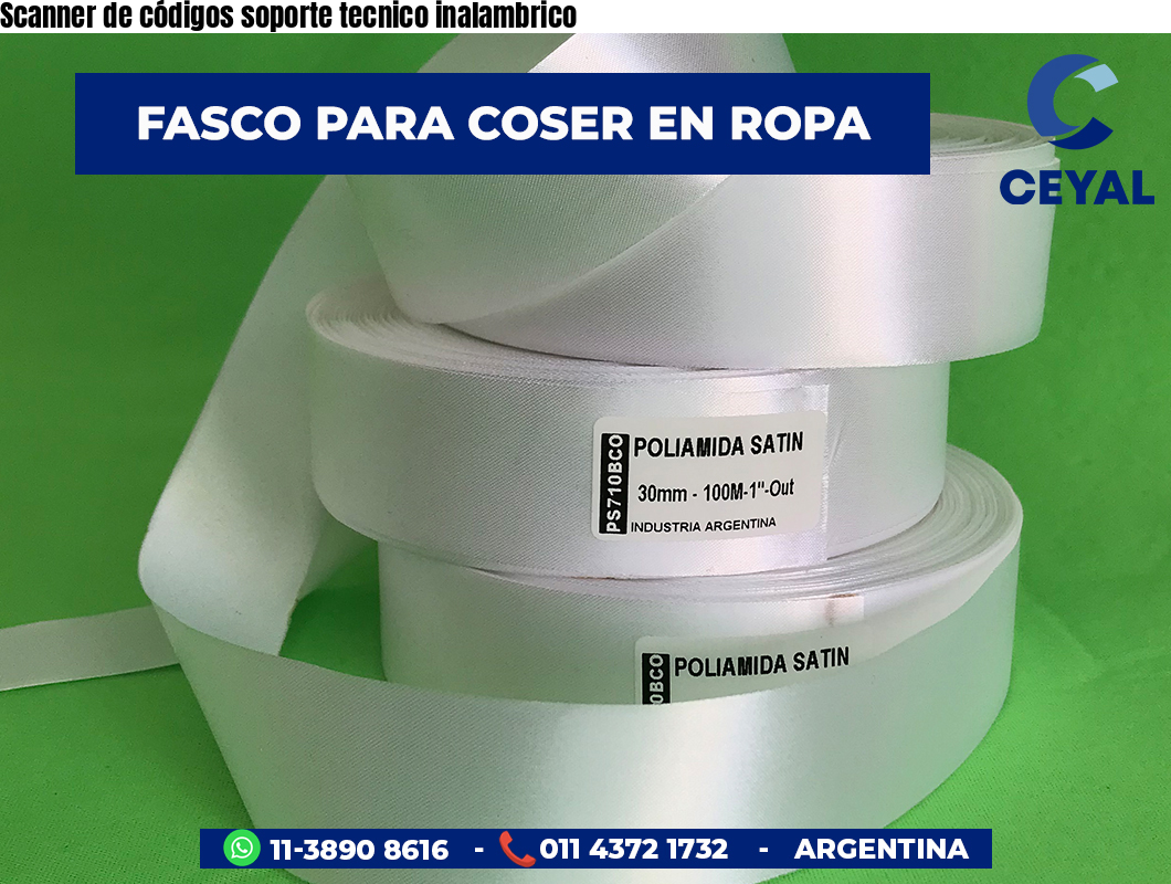Scanner de códigos soporte tecnico inalambrico