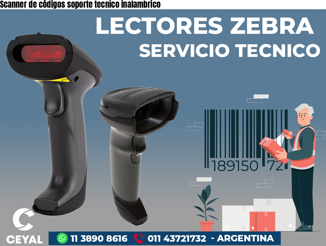 Scanner de códigos soporte tecnico inalambrico