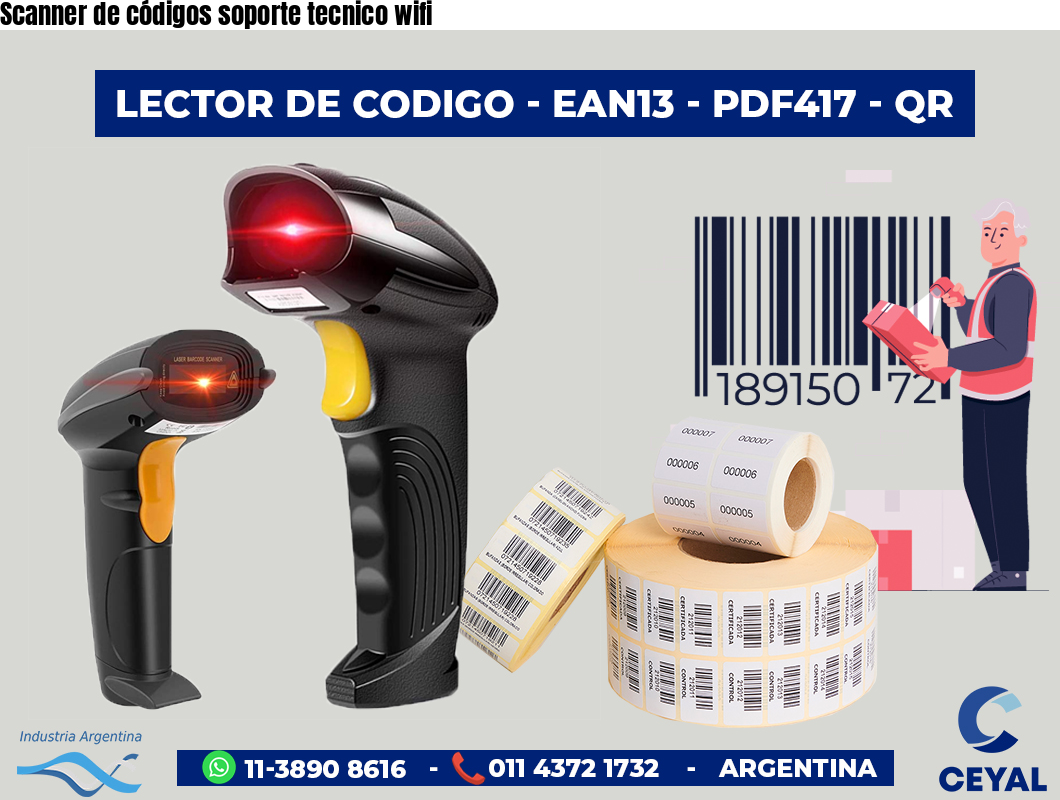 Scanner de códigos soporte tecnico wifi