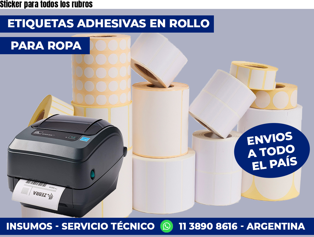 Sticker para todos los rubros