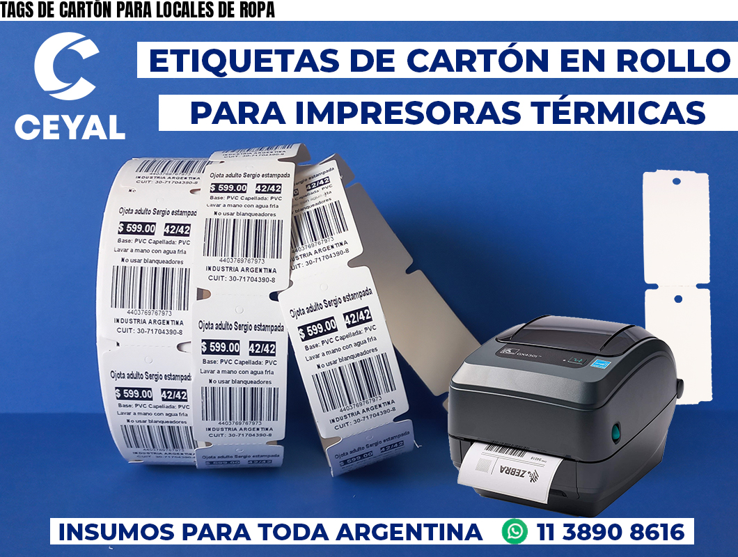 TAGS DE CARTÓN PARA LOCALES DE ROPA