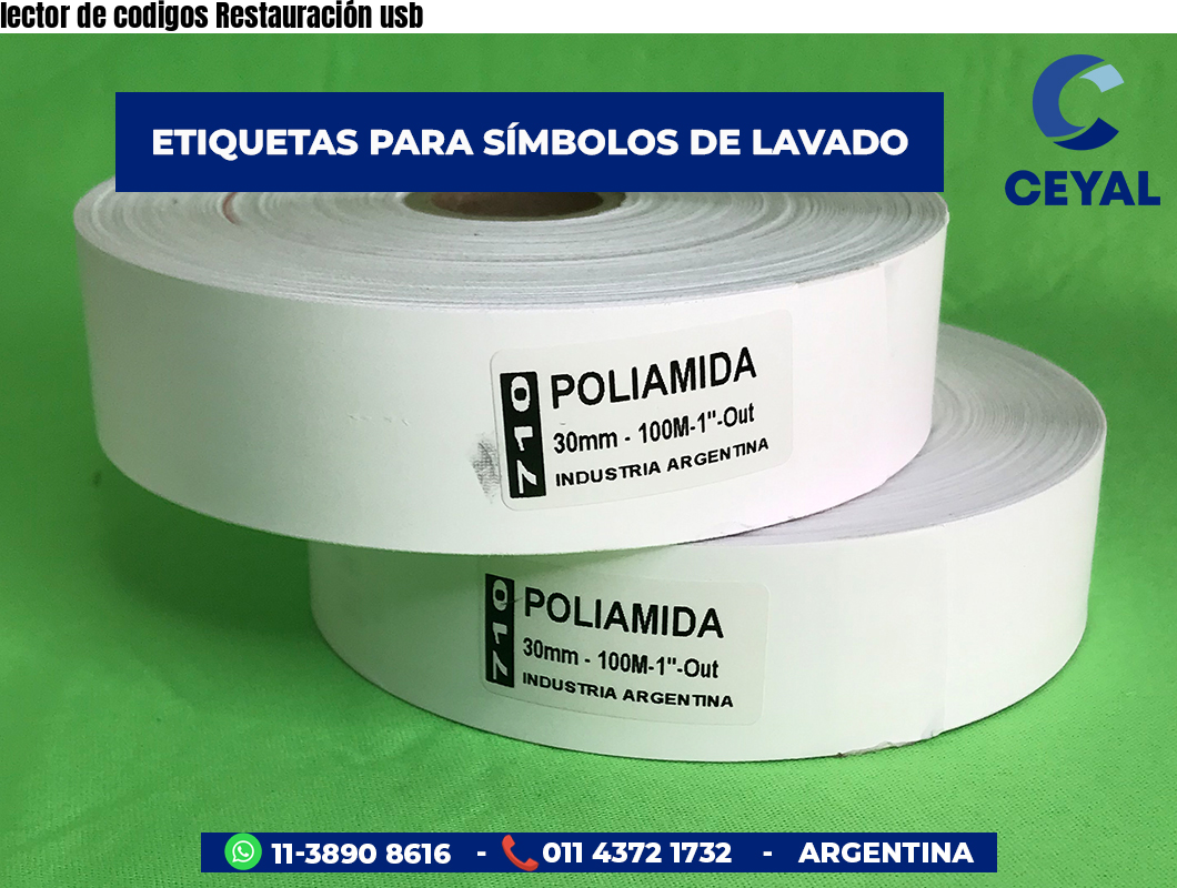 lector de codigos Restauración usb