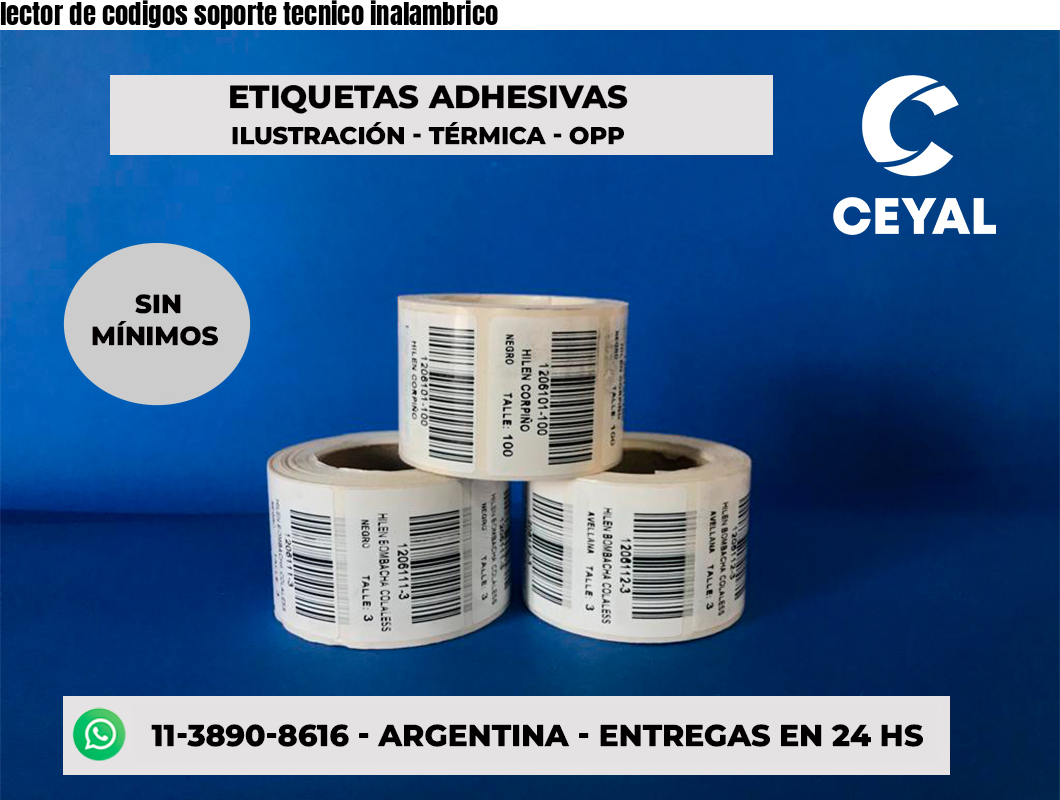 lector de codigos soporte tecnico inalambrico