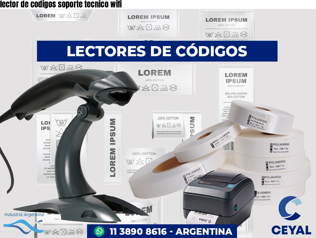 lector de codigos soporte tecnico wifi