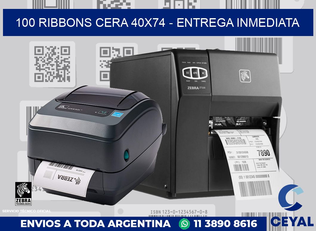 100 Ribbons cera 40x74 - Entrega inmediata