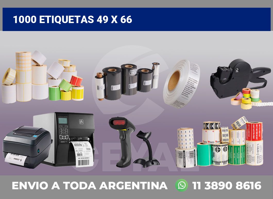 1000 etiquetas 49 x 66