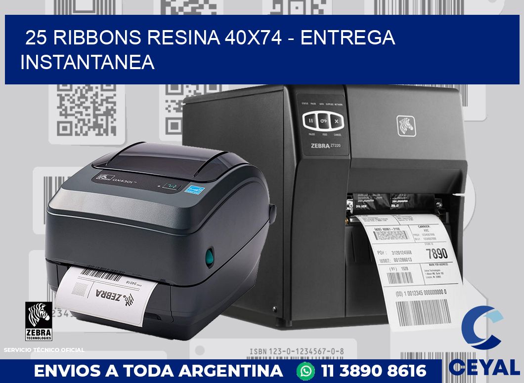 25 Ribbons resina 40x74 - entrega instantanea