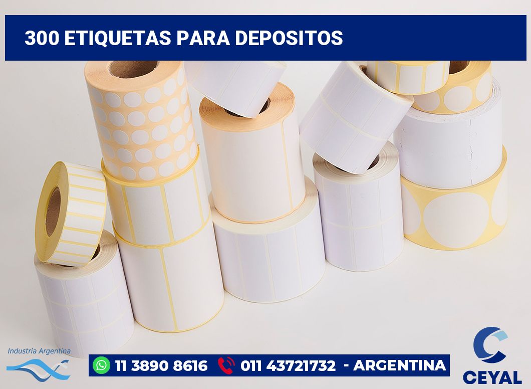 300 Etiquetas para depositos