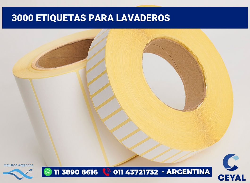3000 Etiquetas para lavaderos