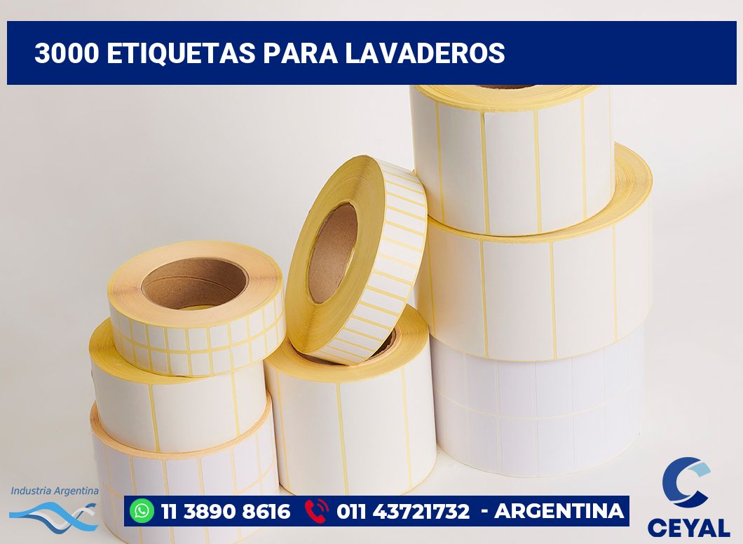 3000 Etiquetas para lavaderos