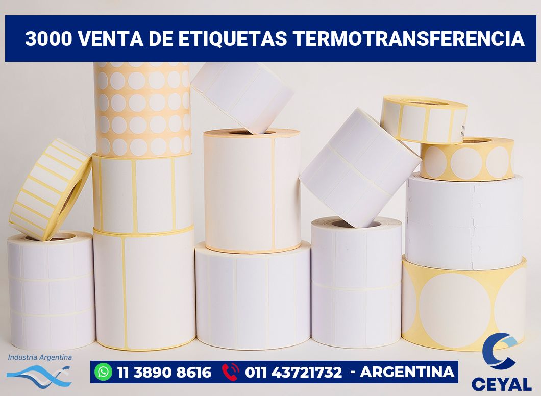 3000 Venta de etiquetas termotransferencia