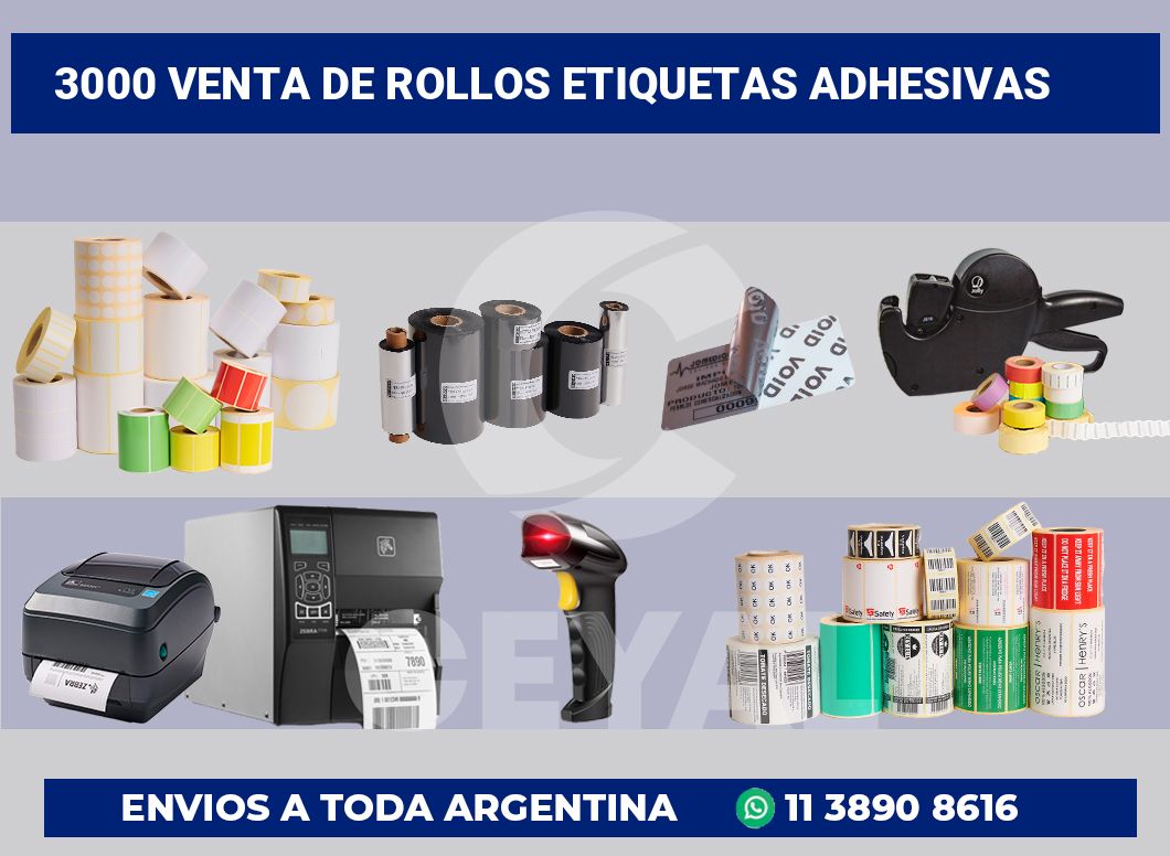 3000 Venta de rollos etiquetas adhesivas