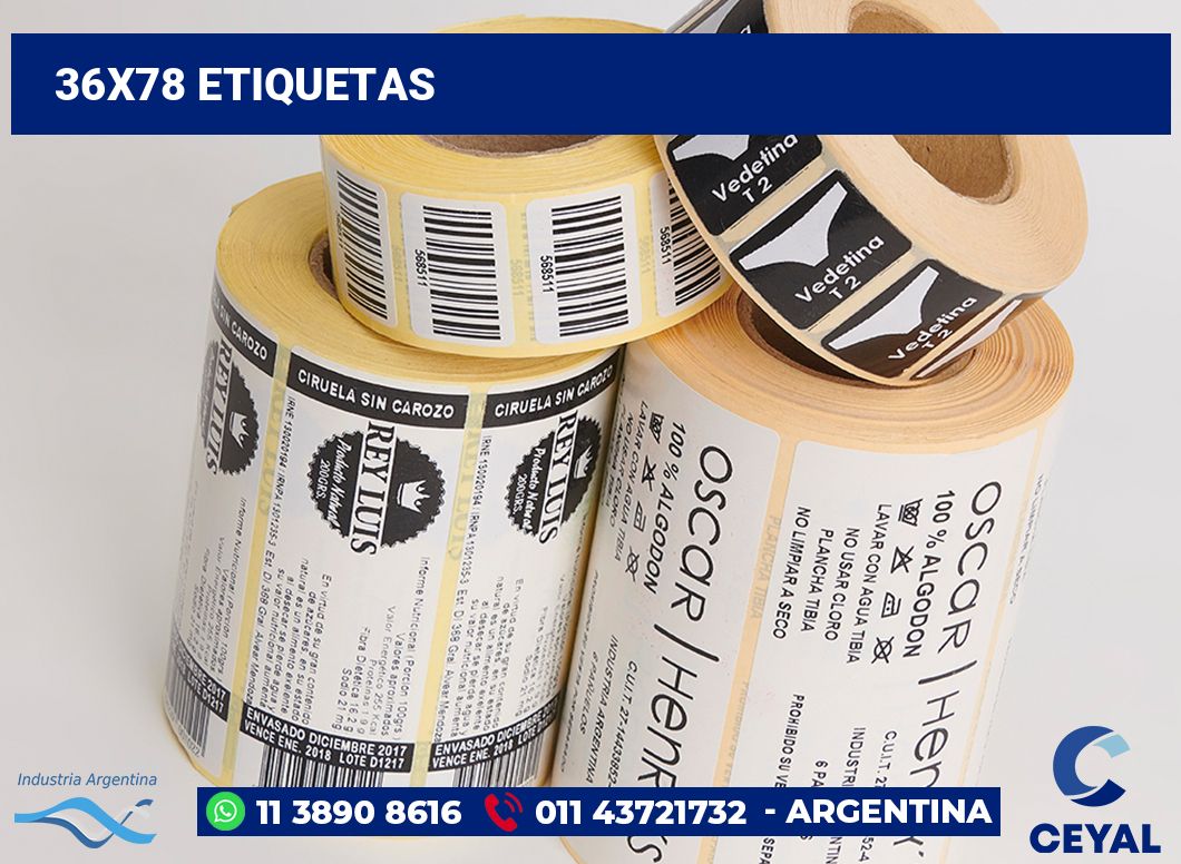 36x78 Etiquetas
